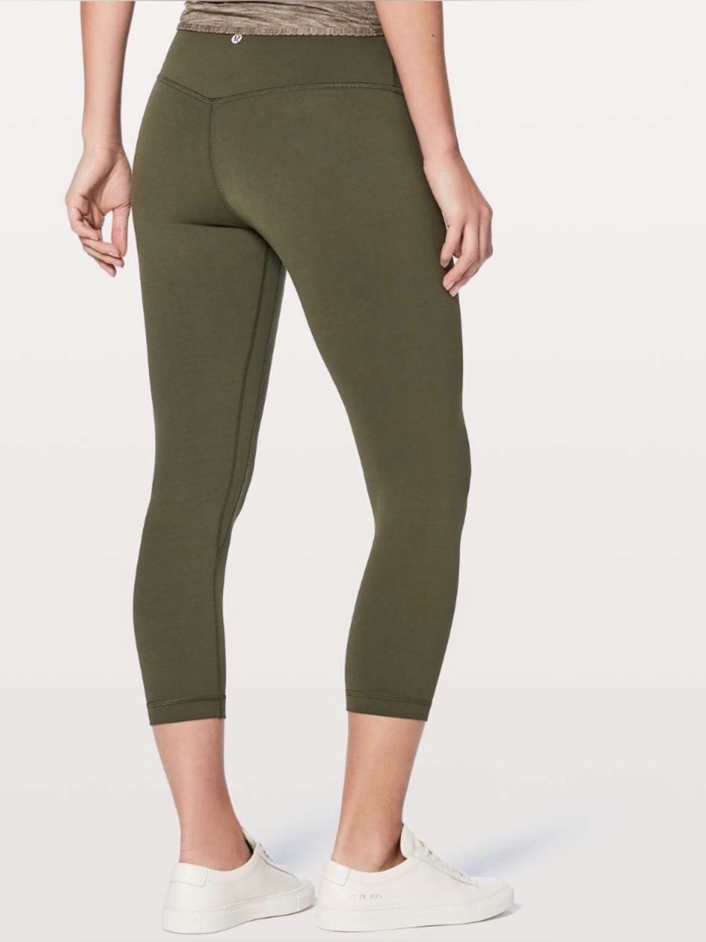 Lululemon Align High Rise Crop 21" Leggings Dark Olive 6 W6AMPS